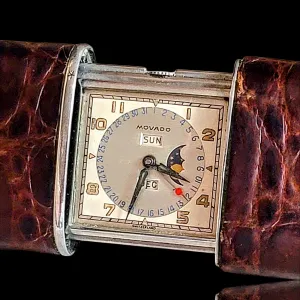 1940's Movado Ermeto Calendarmeto Triple Calendar Moonphase Watch