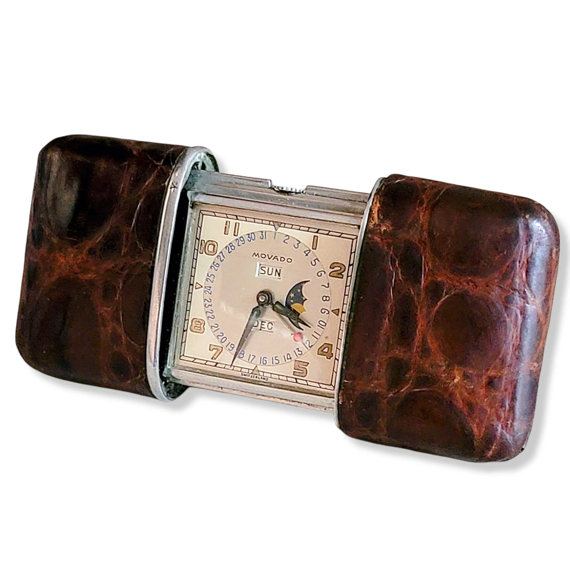 1940's Movado Ermeto Calendarmeto Triple Calendar Moonphase Watch