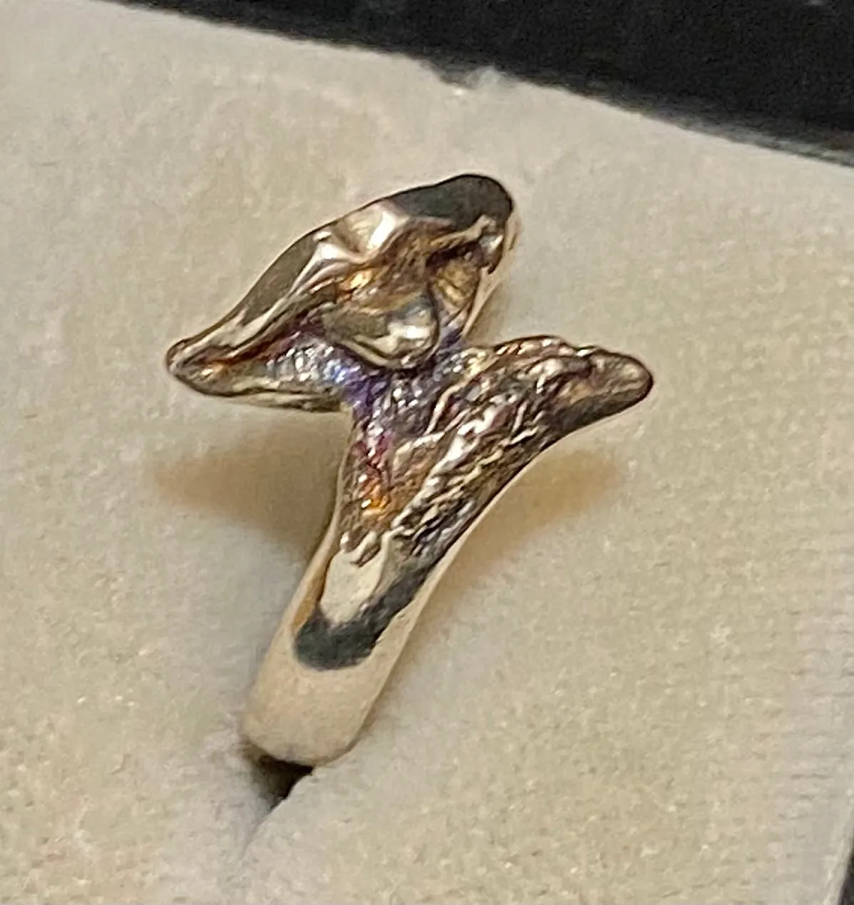 1940's Unique Designer Sterling Silver Lip and Tongue Ring - $1.5K Appraisal Value w/CoA}