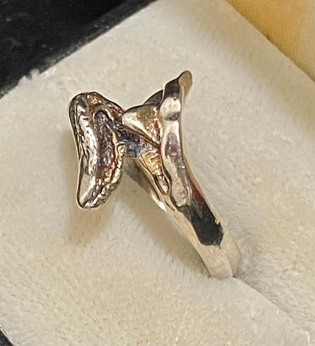 1940's Unique Designer Sterling Silver Lip and Tongue Ring - $1.5K Appraisal Value w/CoA}