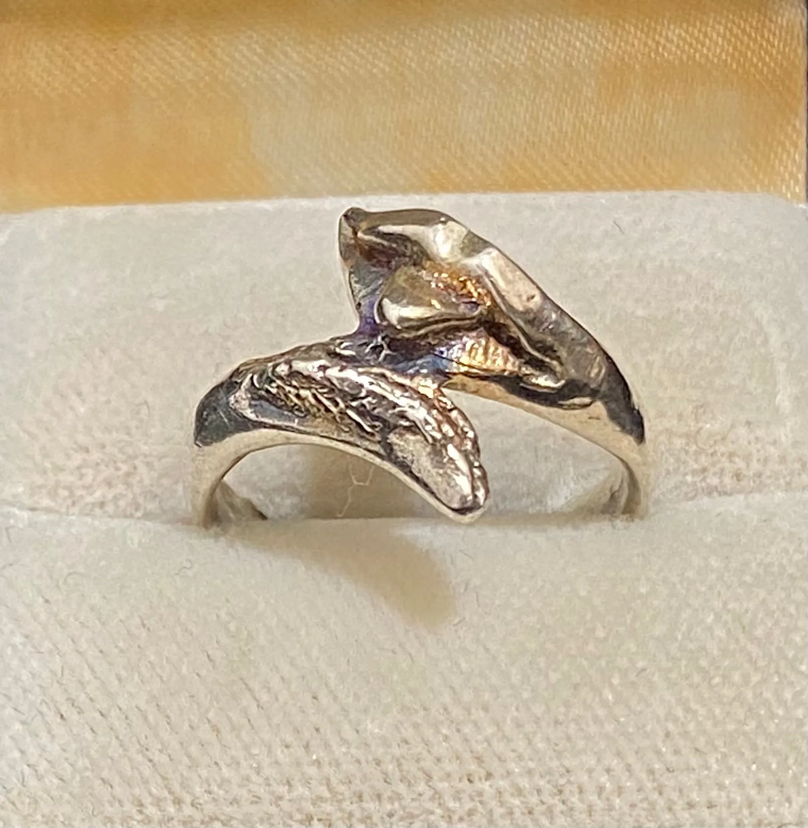 1940's Unique Designer Sterling Silver Lip and Tongue Ring - $1.5K Appraisal Value w/CoA}