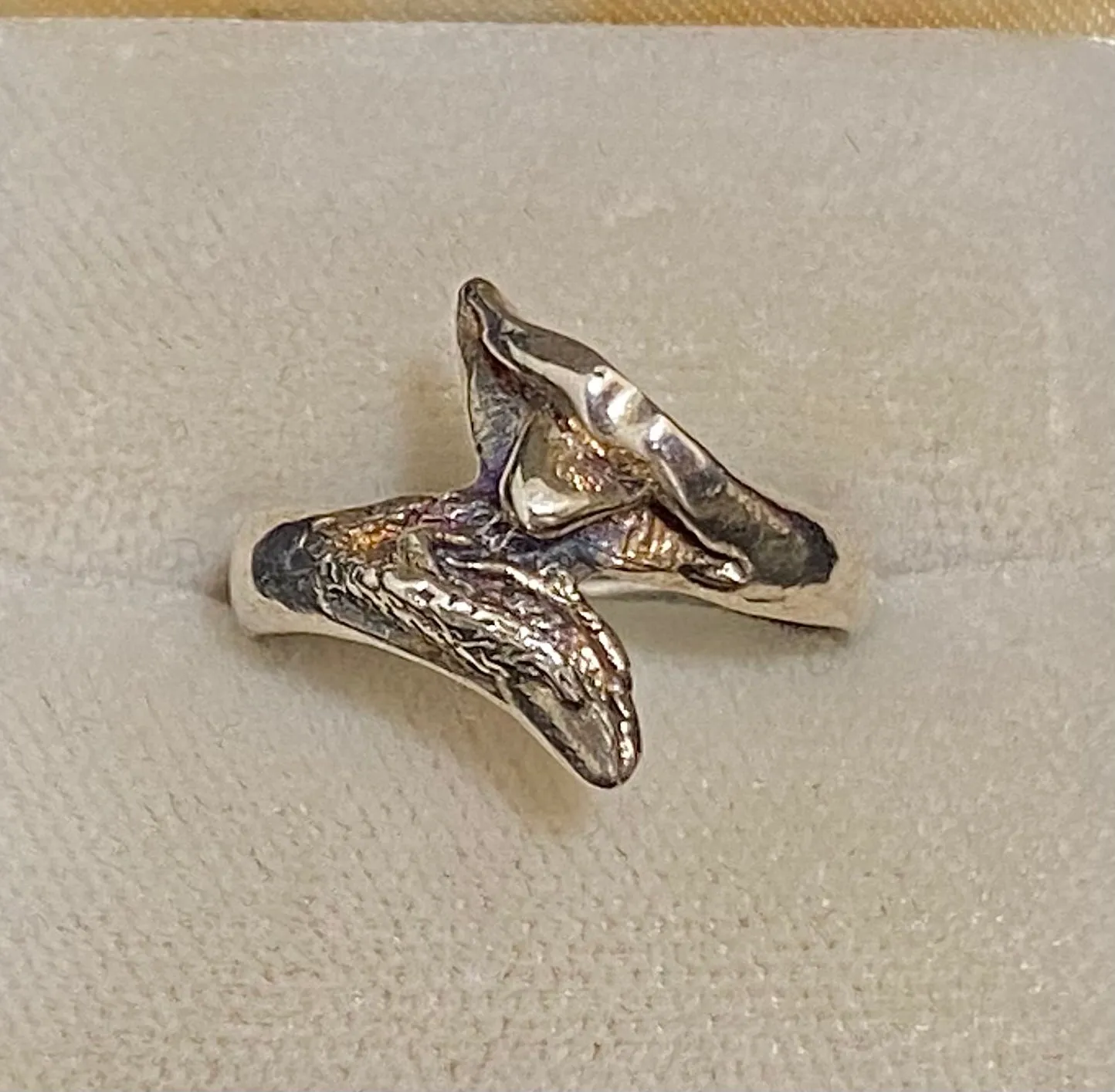 1940's Unique Designer Sterling Silver Lip and Tongue Ring - $1.5K Appraisal Value w/CoA}