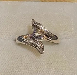1940's Unique Designer Sterling Silver Lip and Tongue Ring - $1.5K Appraisal Value w/CoA}