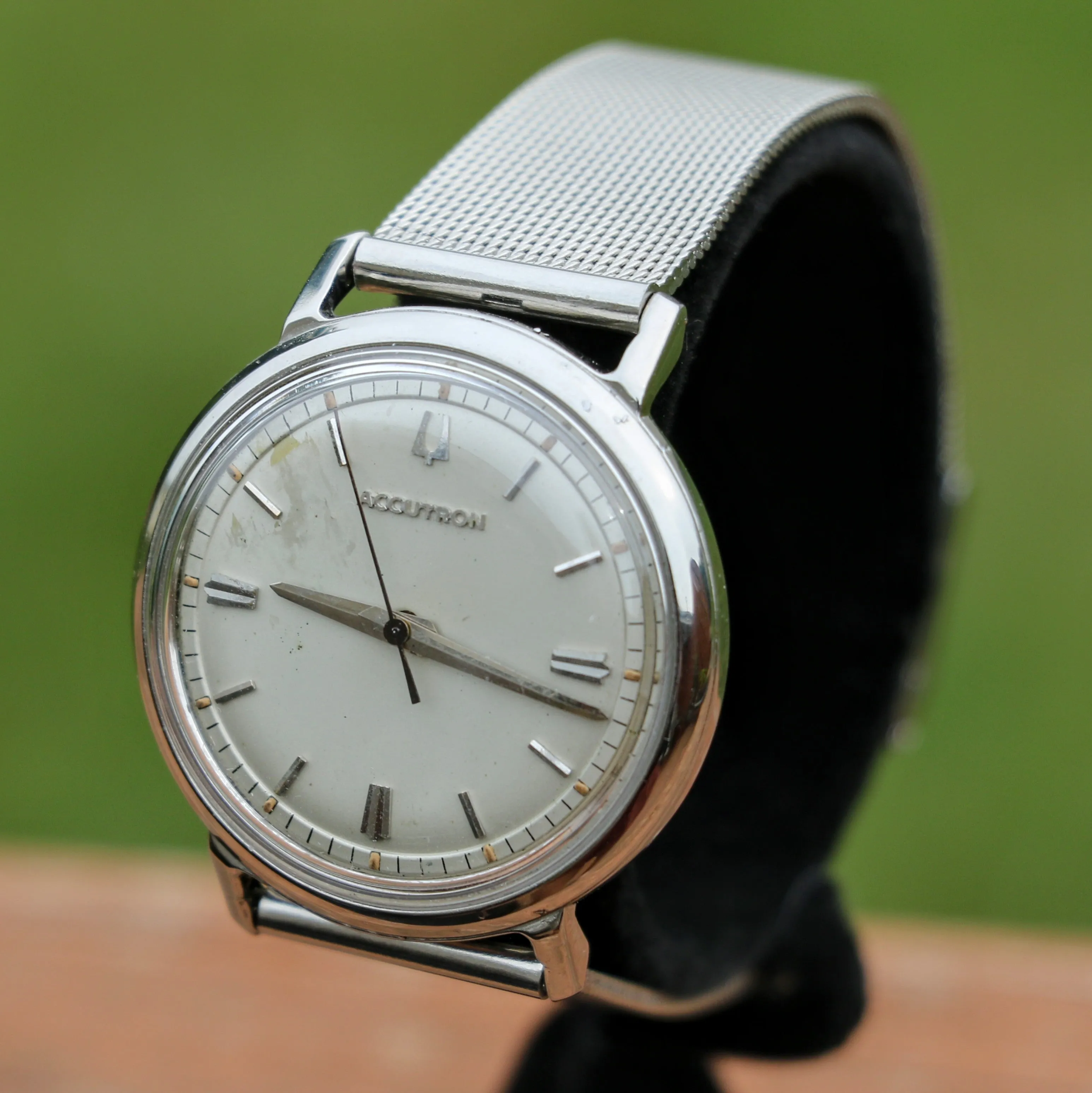 1967 BULOVA Accutron 214 Wristwatch All Stainless-Steel Vintage Watch