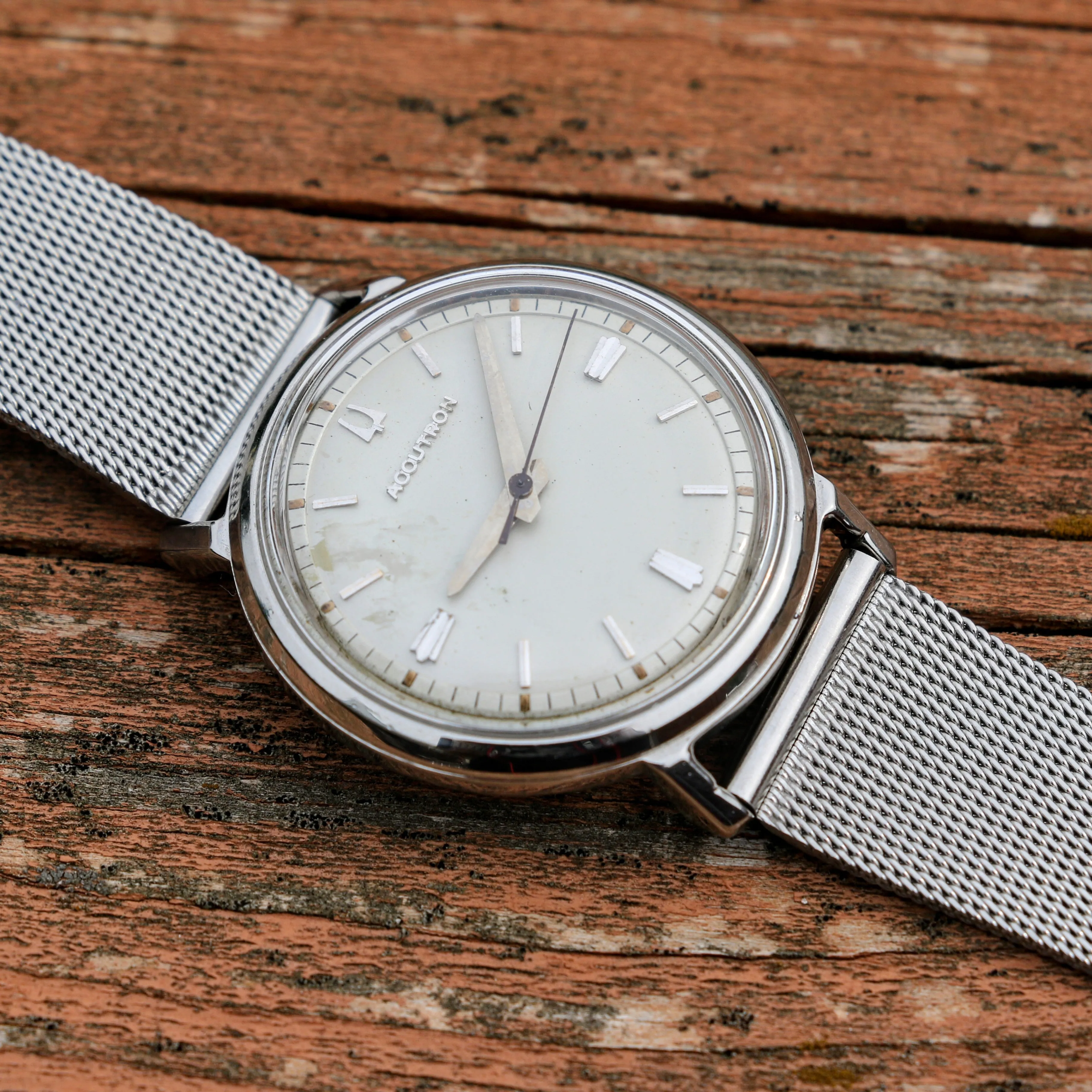 1967 BULOVA Accutron 214 Wristwatch All Stainless-Steel Vintage Watch