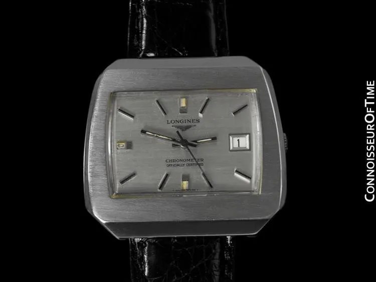 1972 Longines Vintage Large Retro Ultra Chron Officially Certified Chronometer - Stainless Steel
