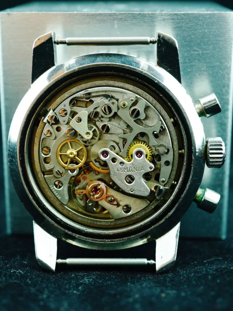 1973 LEMANIA Cal. 1872  Military Pilots Chronograph (South African Air Force)