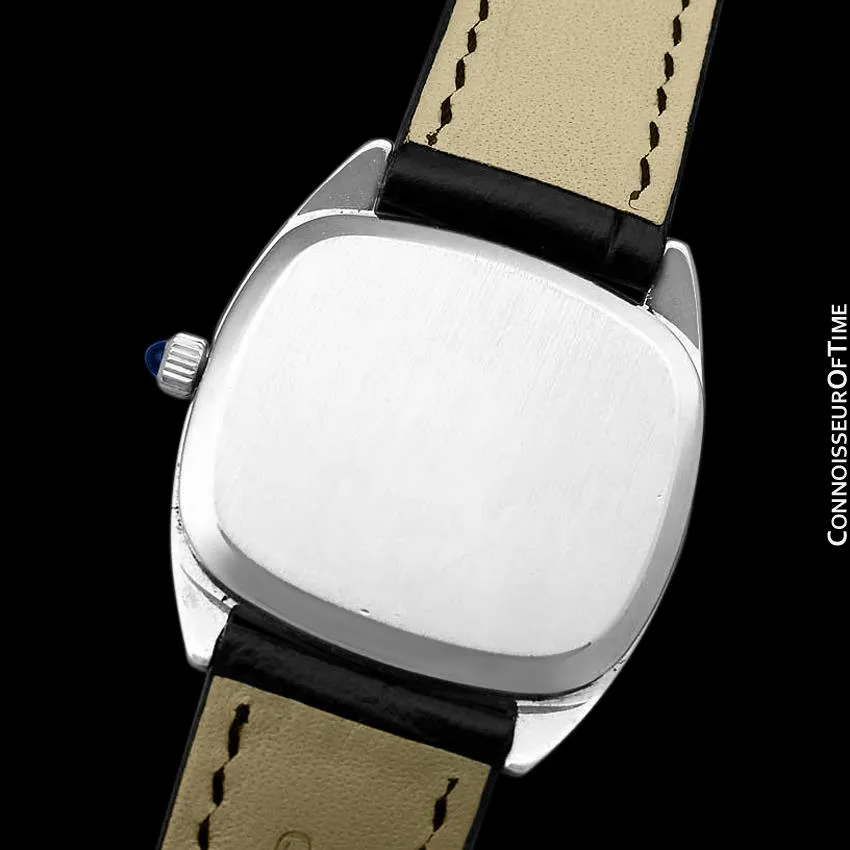 1976 Omega De Ville Vintage Mens Midsize Retro Ultra Thin TV Watch - Stainless Steel