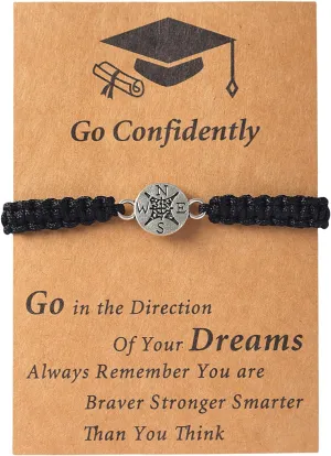 2025 Graduation Compass Bracelet Graduation Season Hand-Woven Rope disc Compass Friendship bracelet/College/8th Grade/5th Grade Unique Graduationd for College