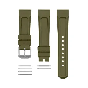 3-PIECE RUBBER STRAP KIT, OD GREEN, PARKERIZED, 20MM