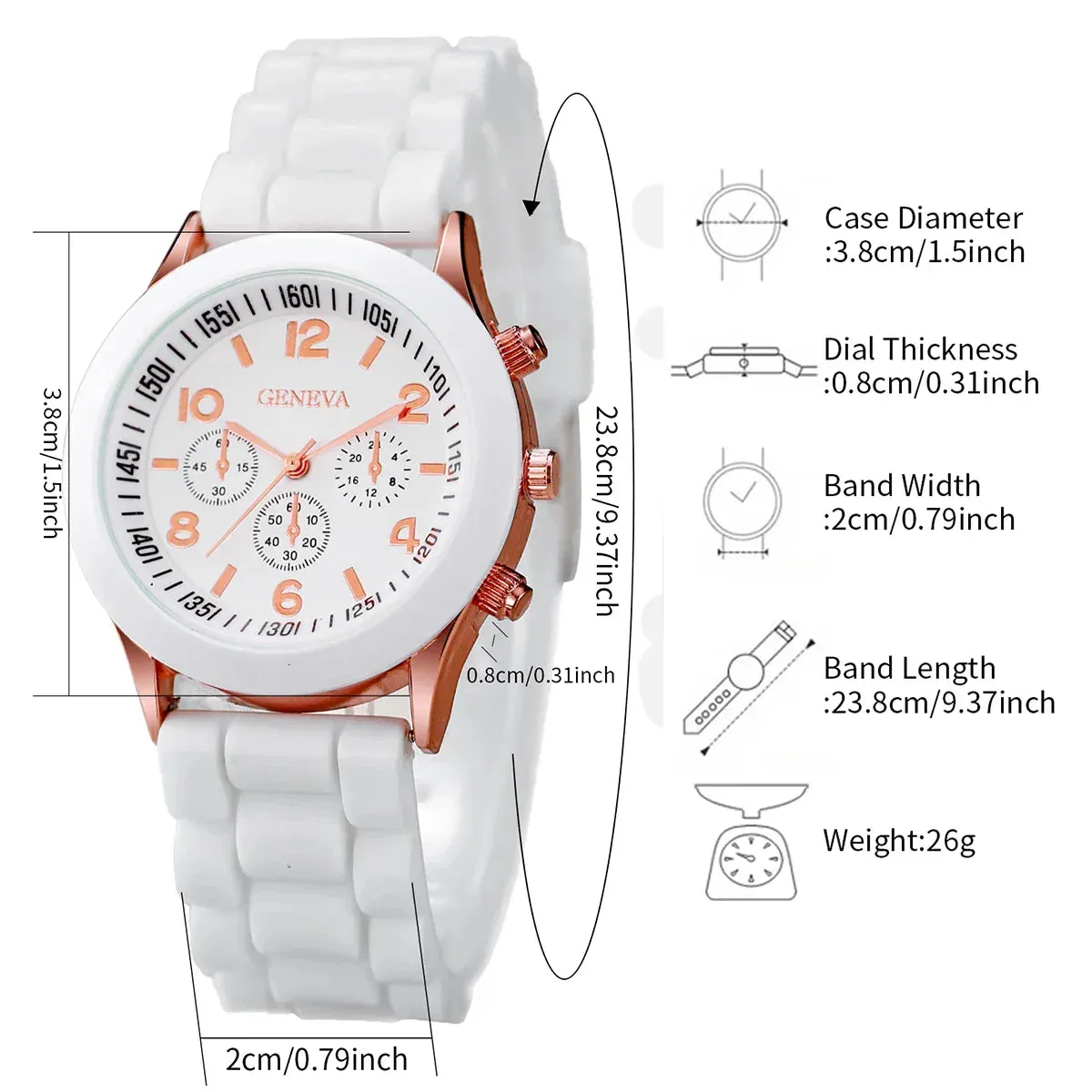 4 Piece Magnetic Heart Bracelet Watch Set