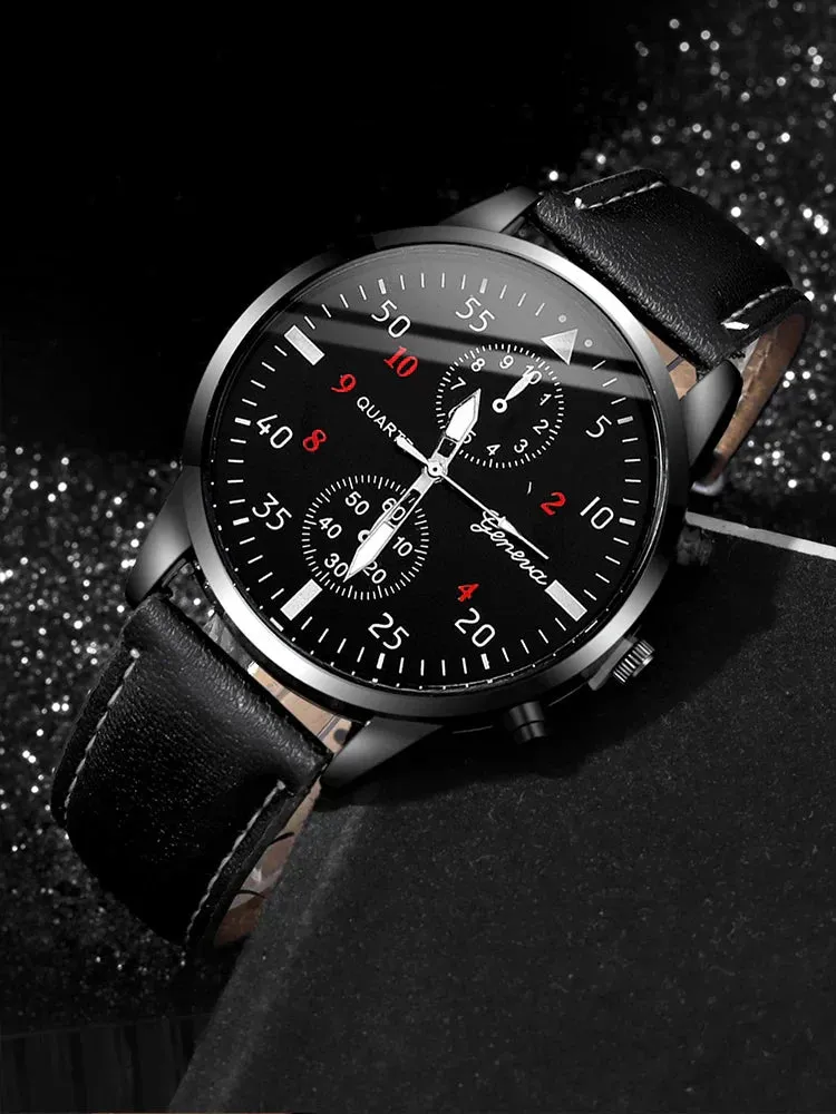 4-Piece Set of Fashionable Watch and Bracelets