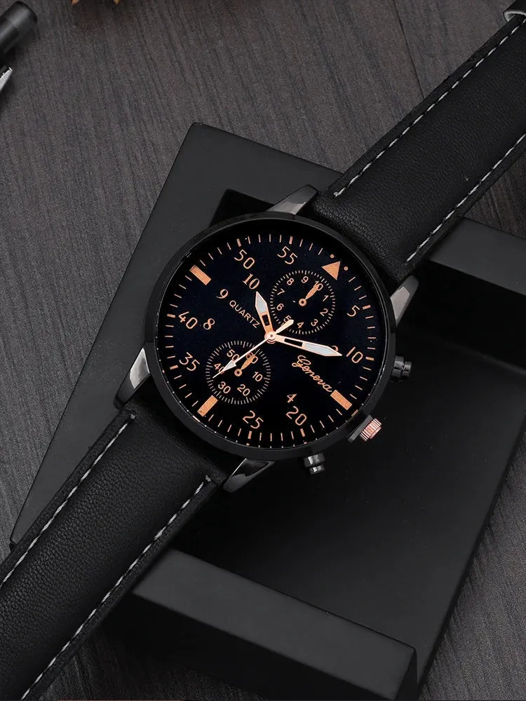 4-Piece Set of Fashionable Watch and Bracelets