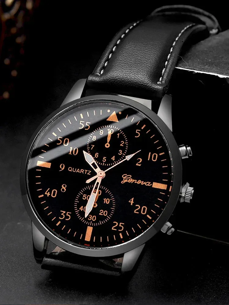 4-Piece Set of Fashionable Watch and Bracelets