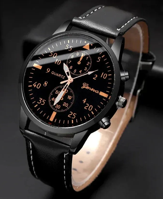 4-Piece Set of Fashionable Watch and Bracelets