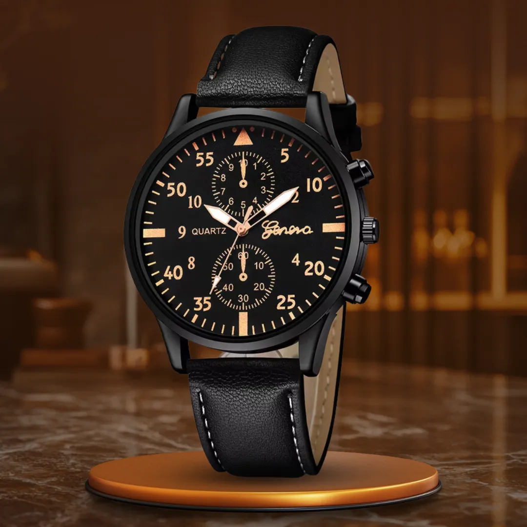 4-Piece Set of Fashionable Watch and Bracelets