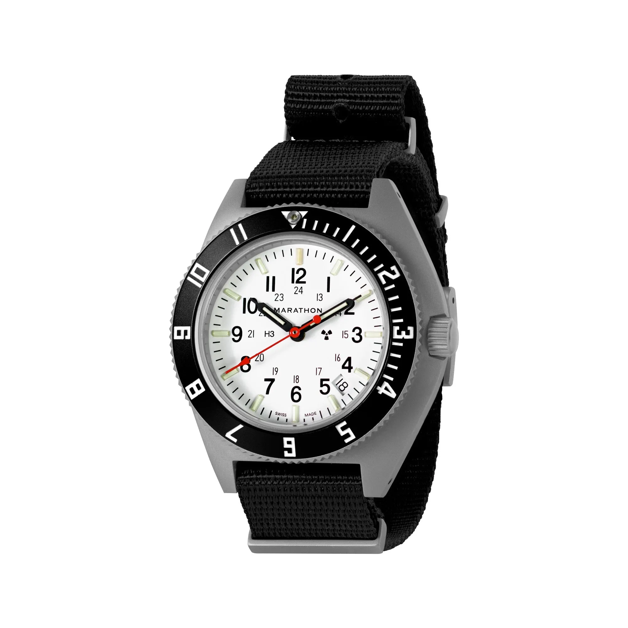 41mm Arctic Steel Navigator w/ Date (SSNAV-D) on Nylon DEFSTAN