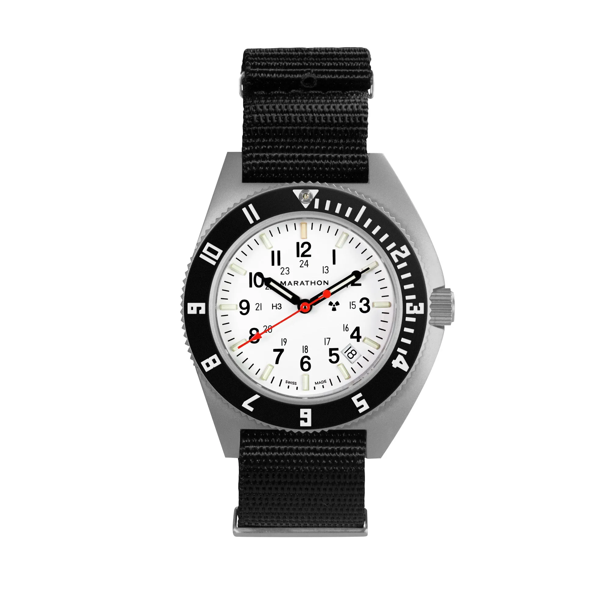 41mm Arctic Steel Navigator w/ Date (SSNAV-D) on Nylon DEFSTAN
