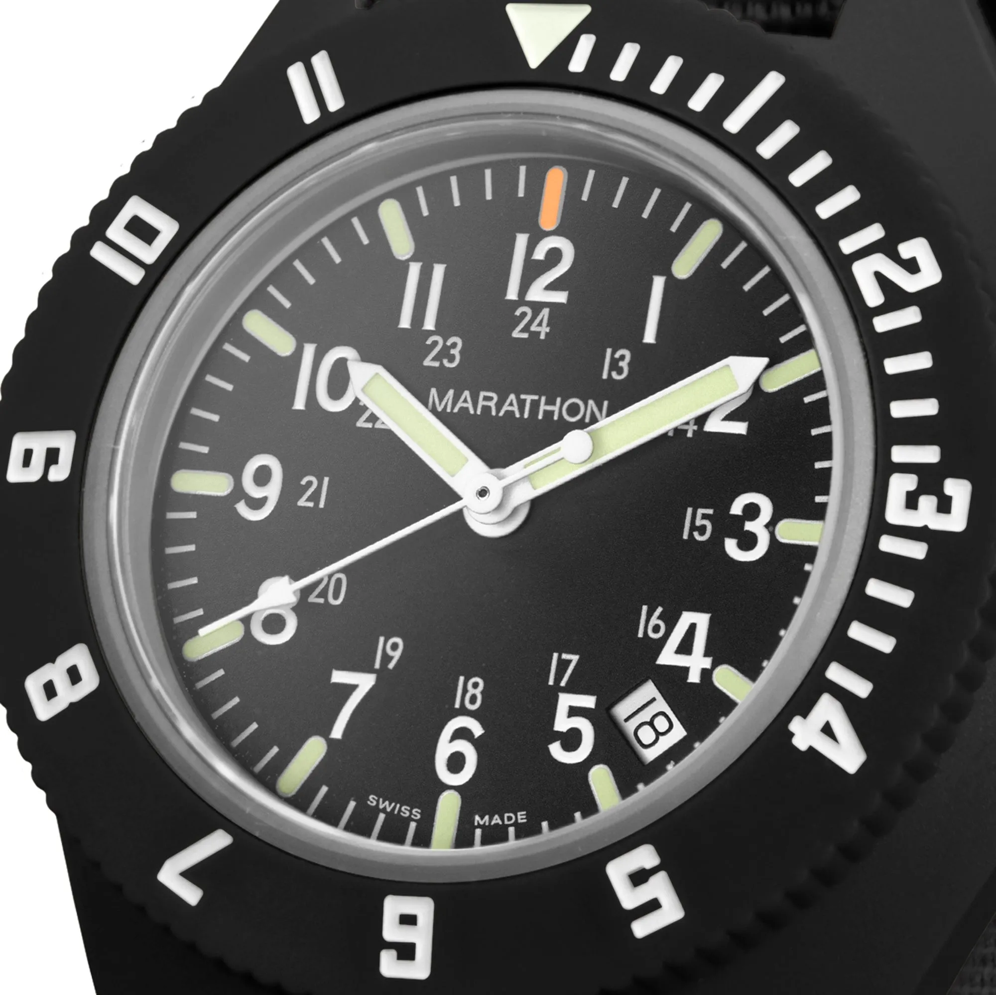 41mm MaraGlo Black Navigator w/ Date (NAV-DM)
