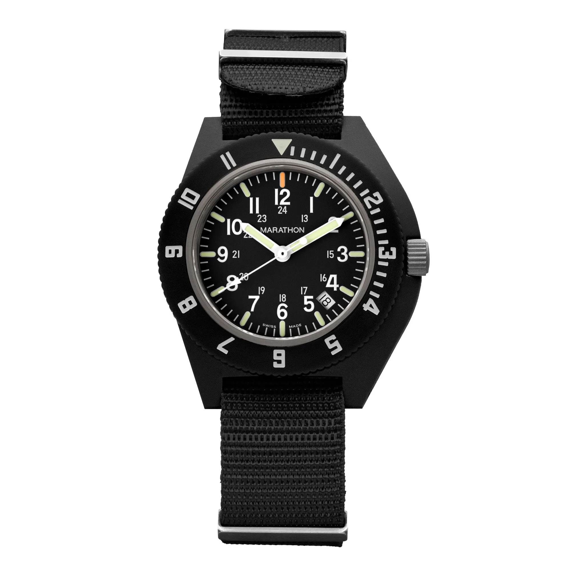41mm MaraGlo Black Navigator w/ Date (NAV-DM)