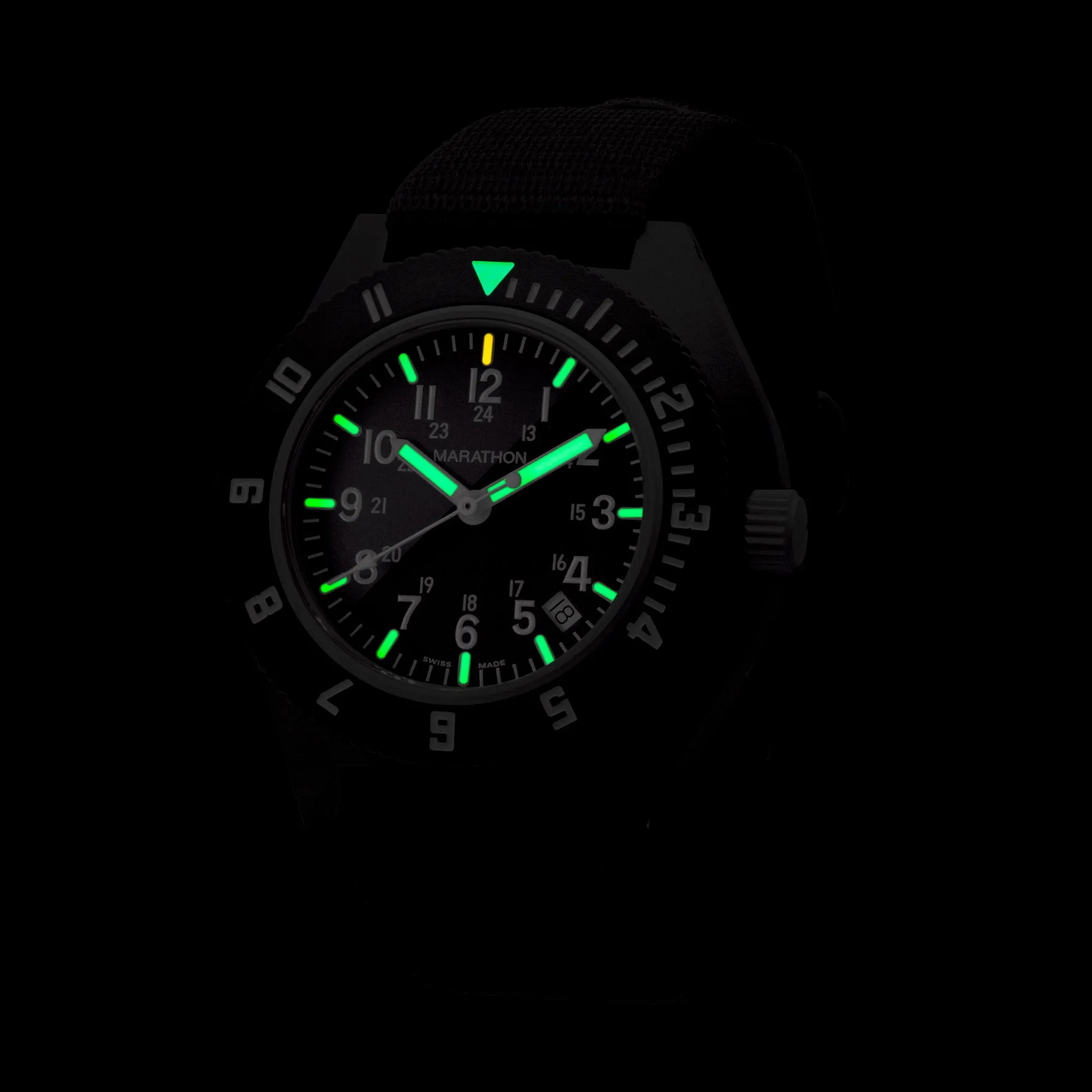 41mm MaraGlo Black Navigator w/ Date (NAV-DM)
