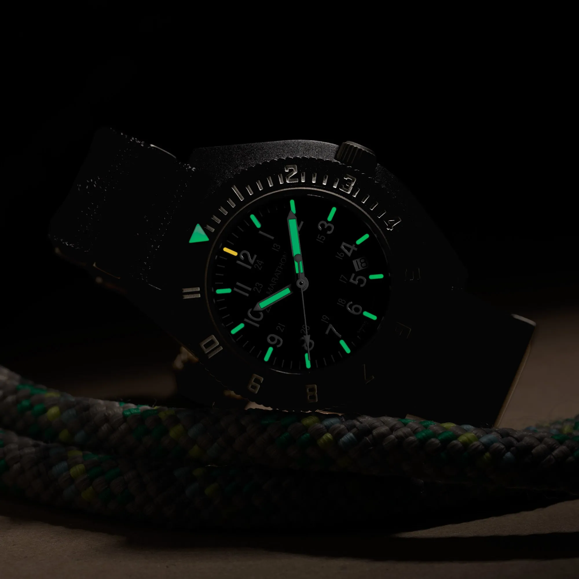 41mm MaraGlo Black Navigator w/ Date (NAV-DM)