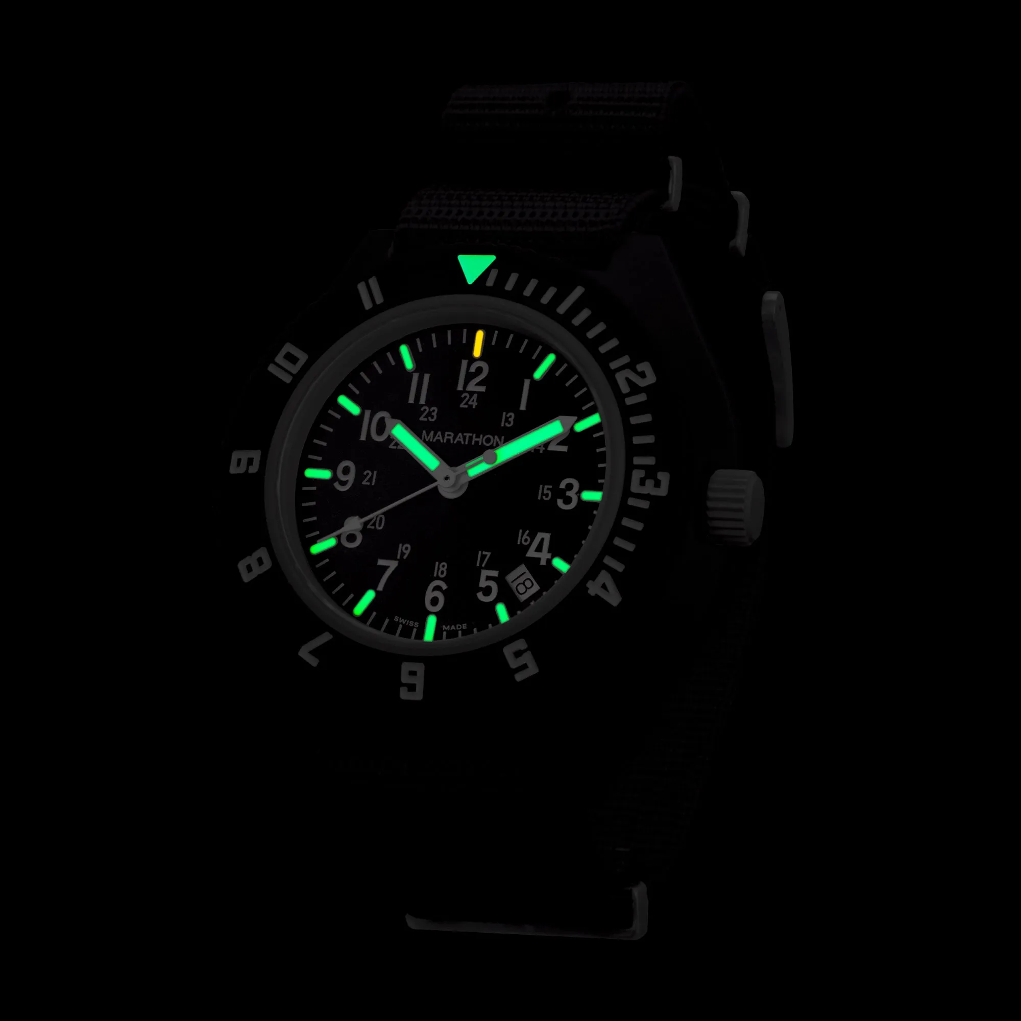 41mm MaraGlo Black Navigator w/ Date (NAV-DM)