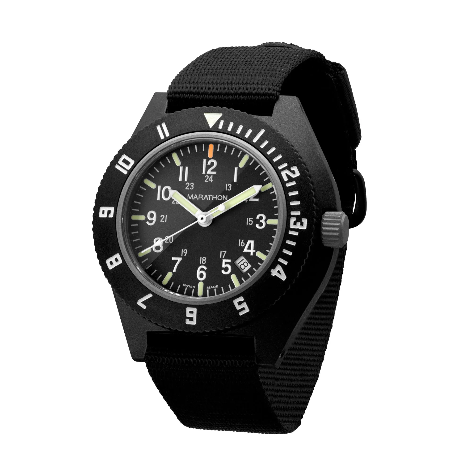 41mm MaraGlo Black Navigator w/ Date (NAV-DM)
