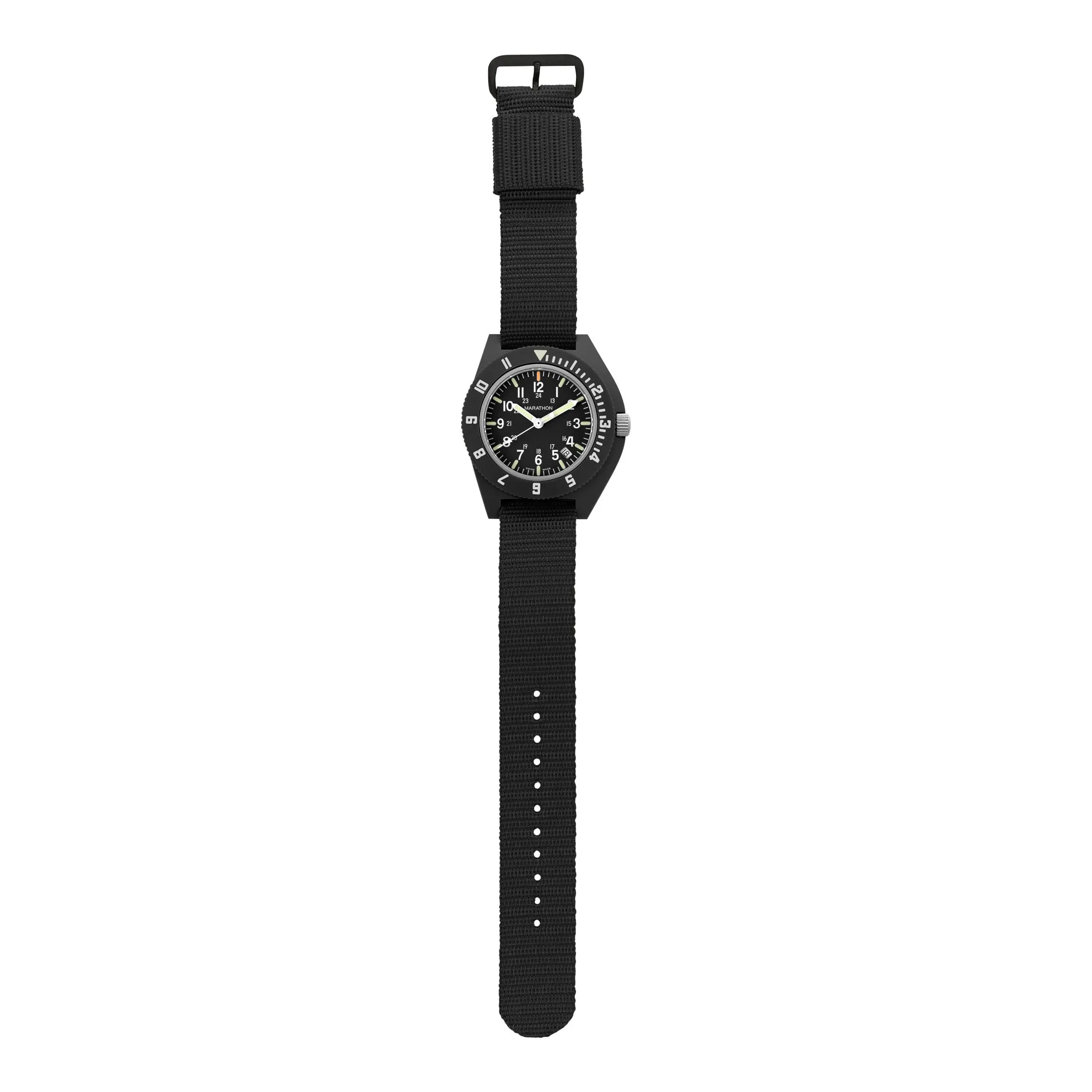 41mm MaraGlo Black Navigator w/ Date (NAV-DM)
