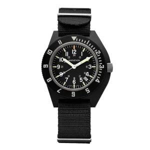 41mm MaraGlo Black Navigator w/ Date (NAV-DM)