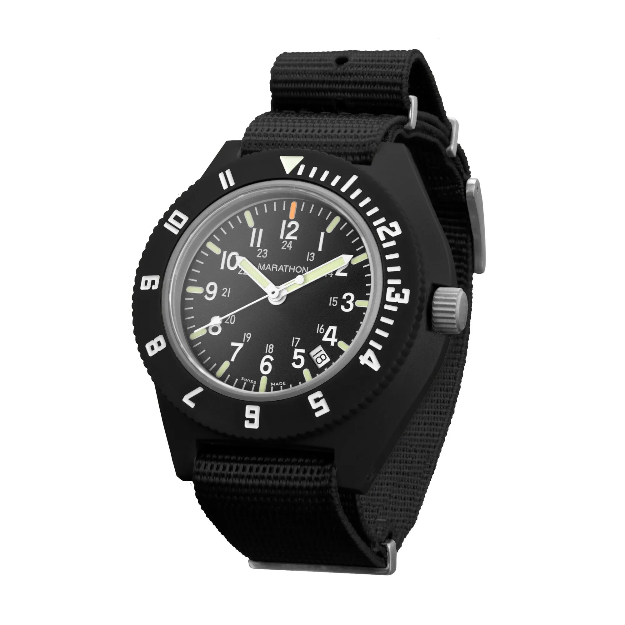 41mm MaraGlo Black Navigator w/ Date (NAV-DM)