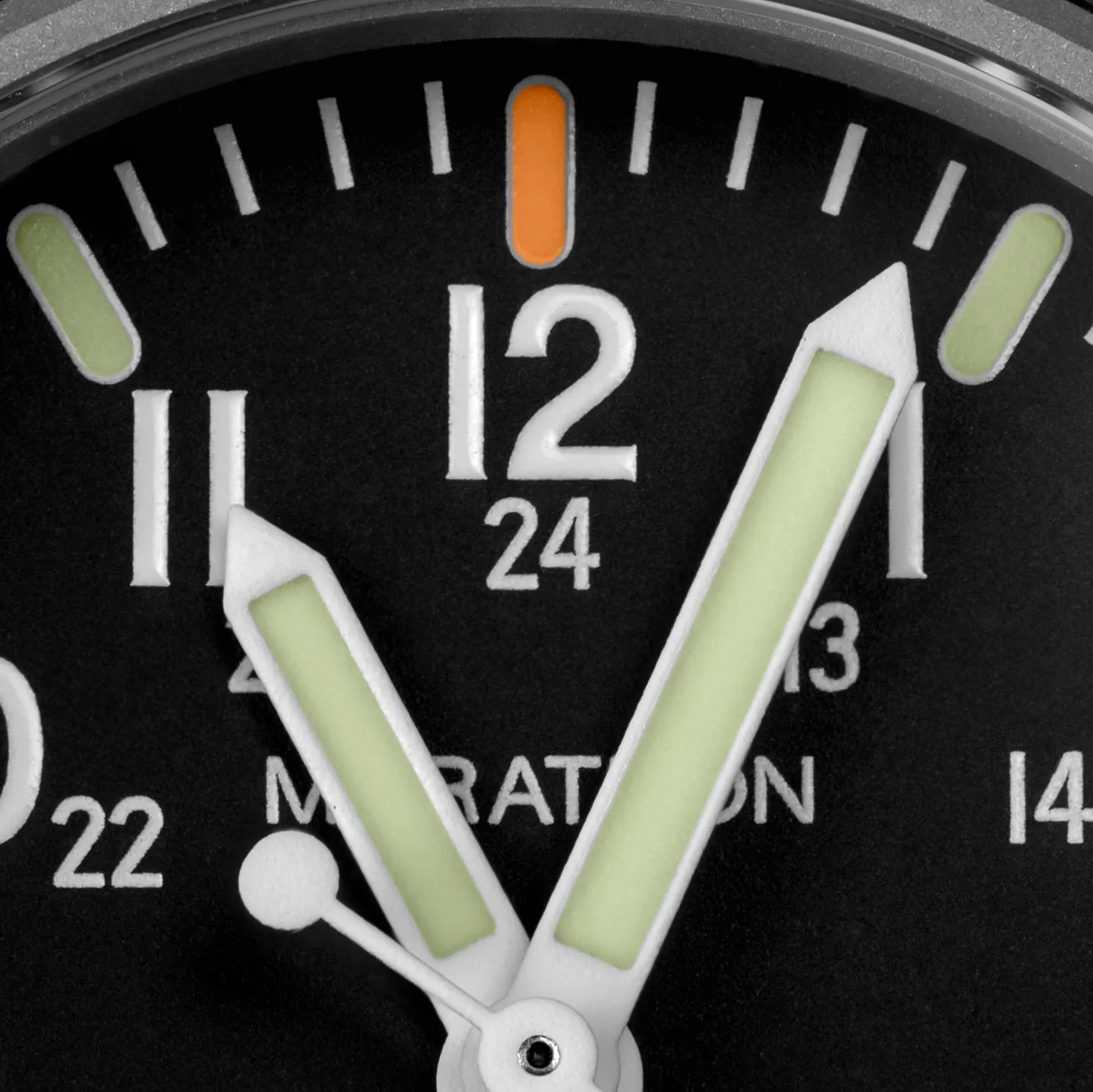 41mm MaraGlo Black Navigator w/ Date (NAV-DM)
