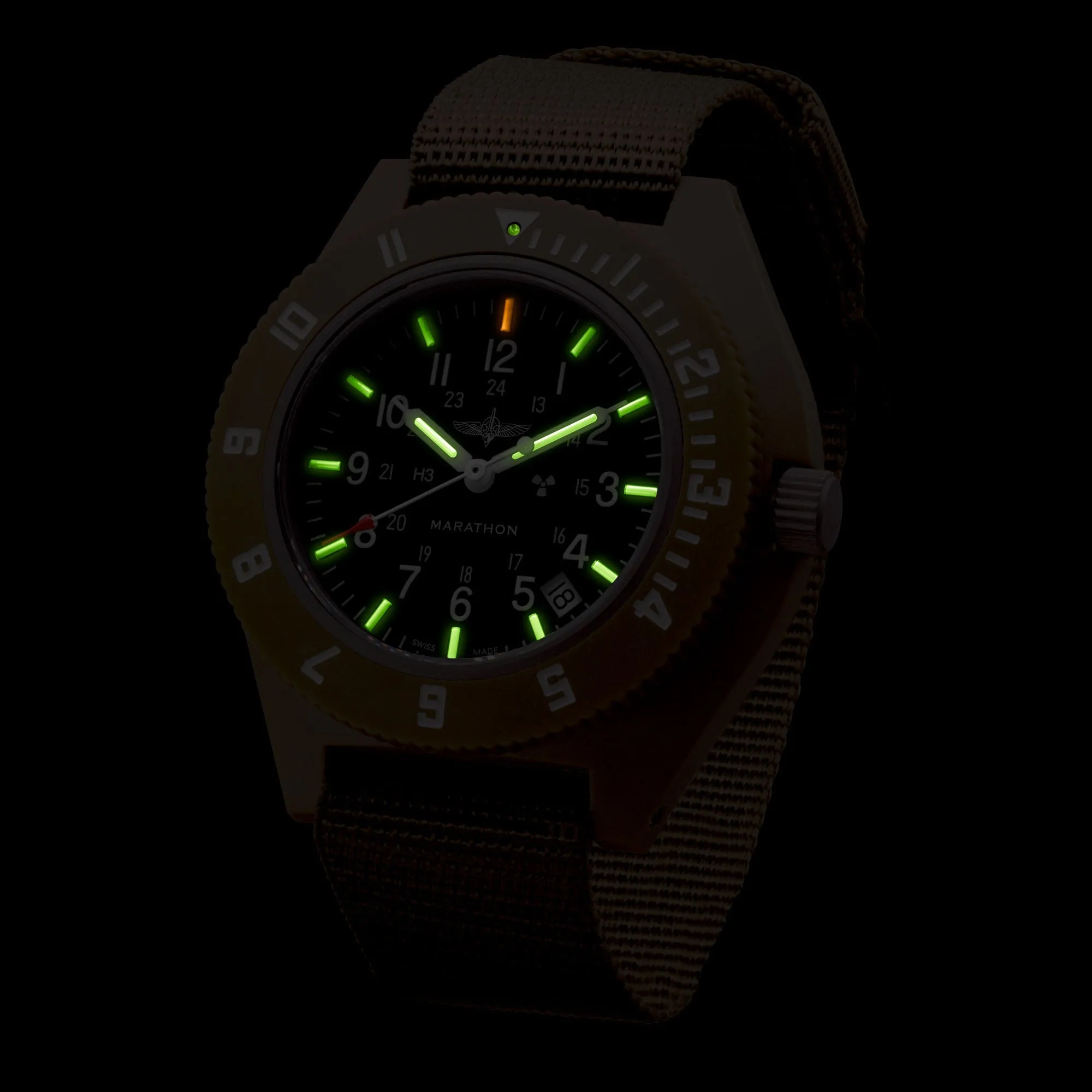 41mm Official Duvdevan Desert Tan Pilot's Navigator with Date