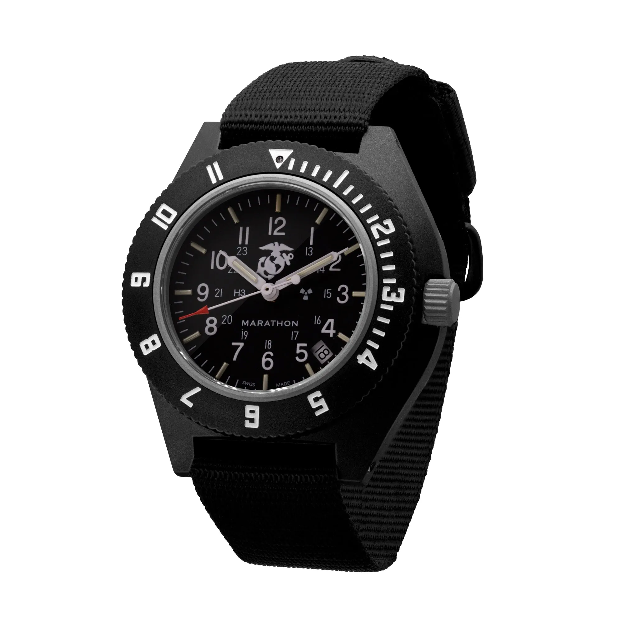41mm Official USMC Black Pilot's Navigator with Date (Quartz)