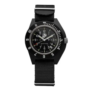41mm Official USMC Black Pilot's Navigator with Date