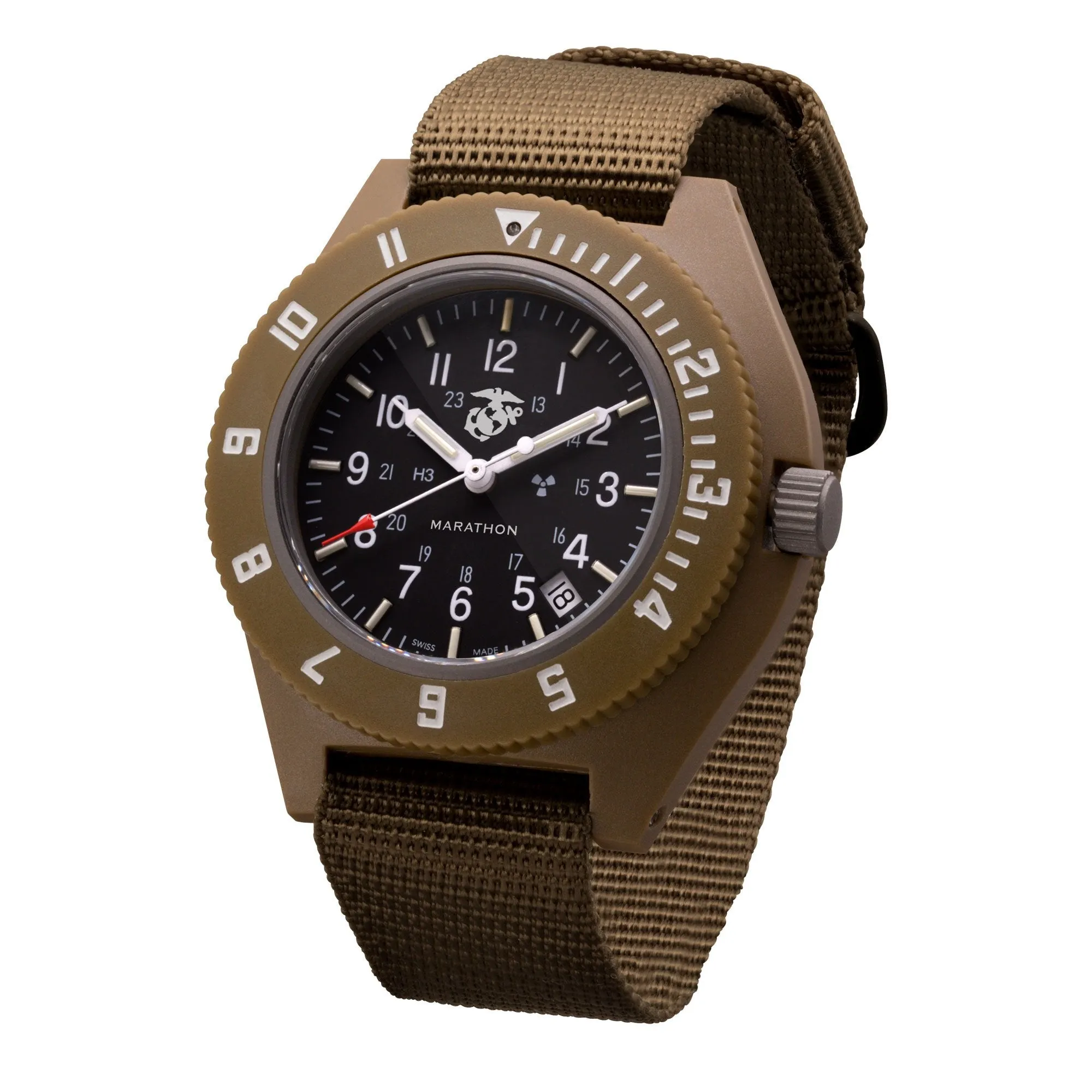 41mm Official USMC Desert Tan Pilot's Navigator with Date