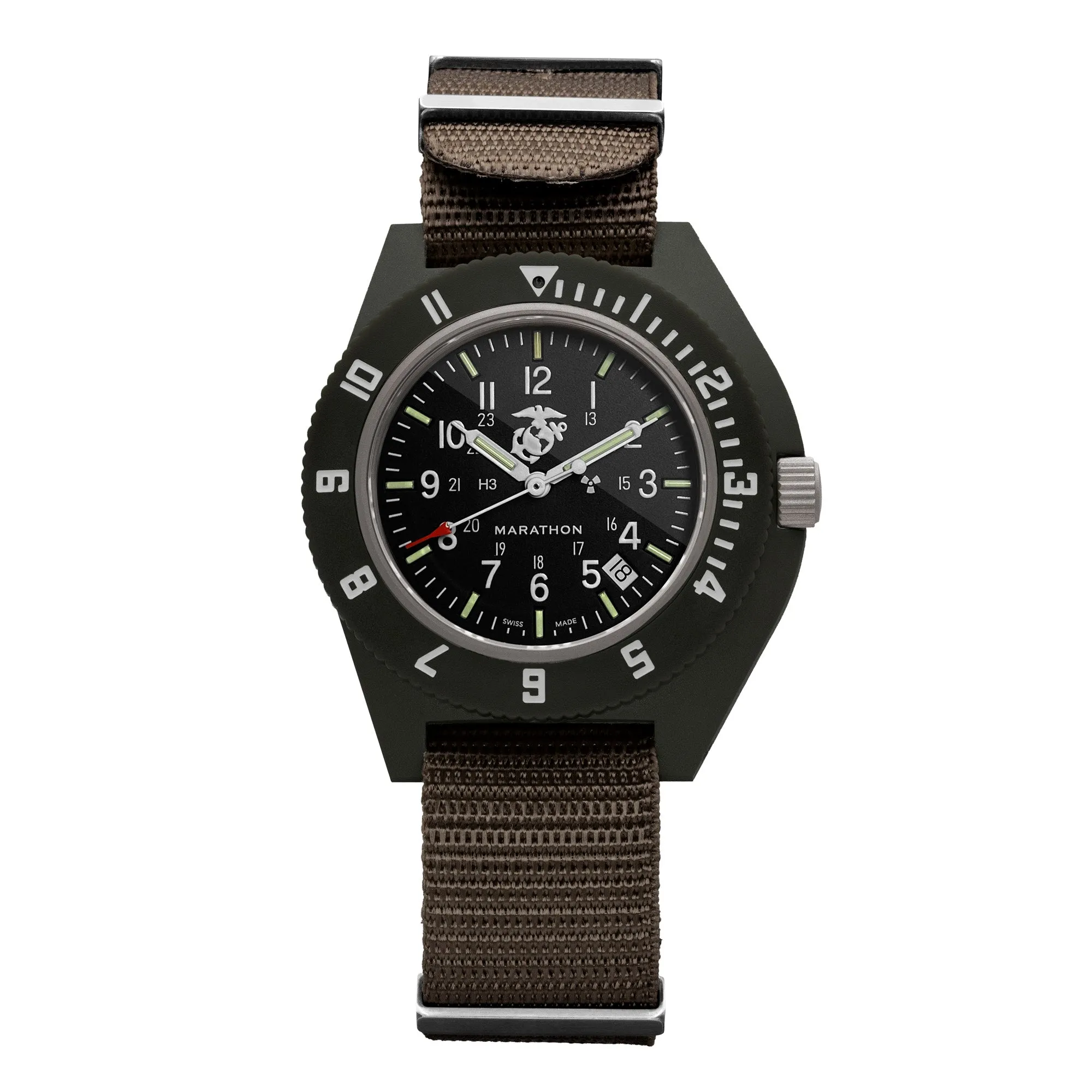 41mm Official USMC Sage Green Pilot's Navigator with Date