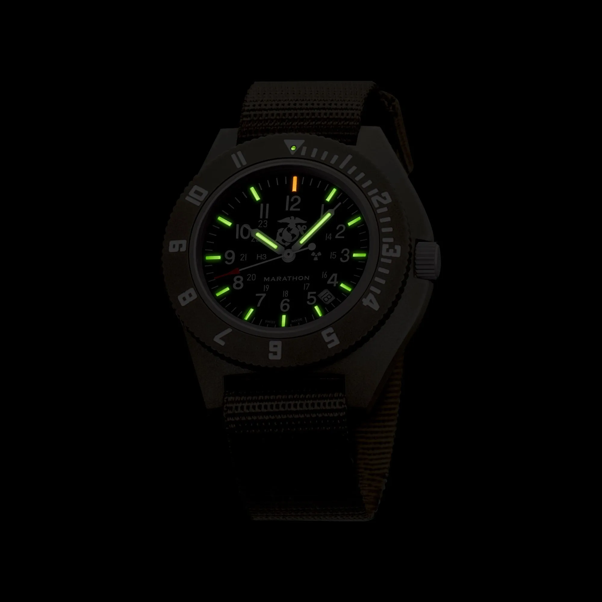 41mm Official USMC Sage Green Pilot's Navigator with Date