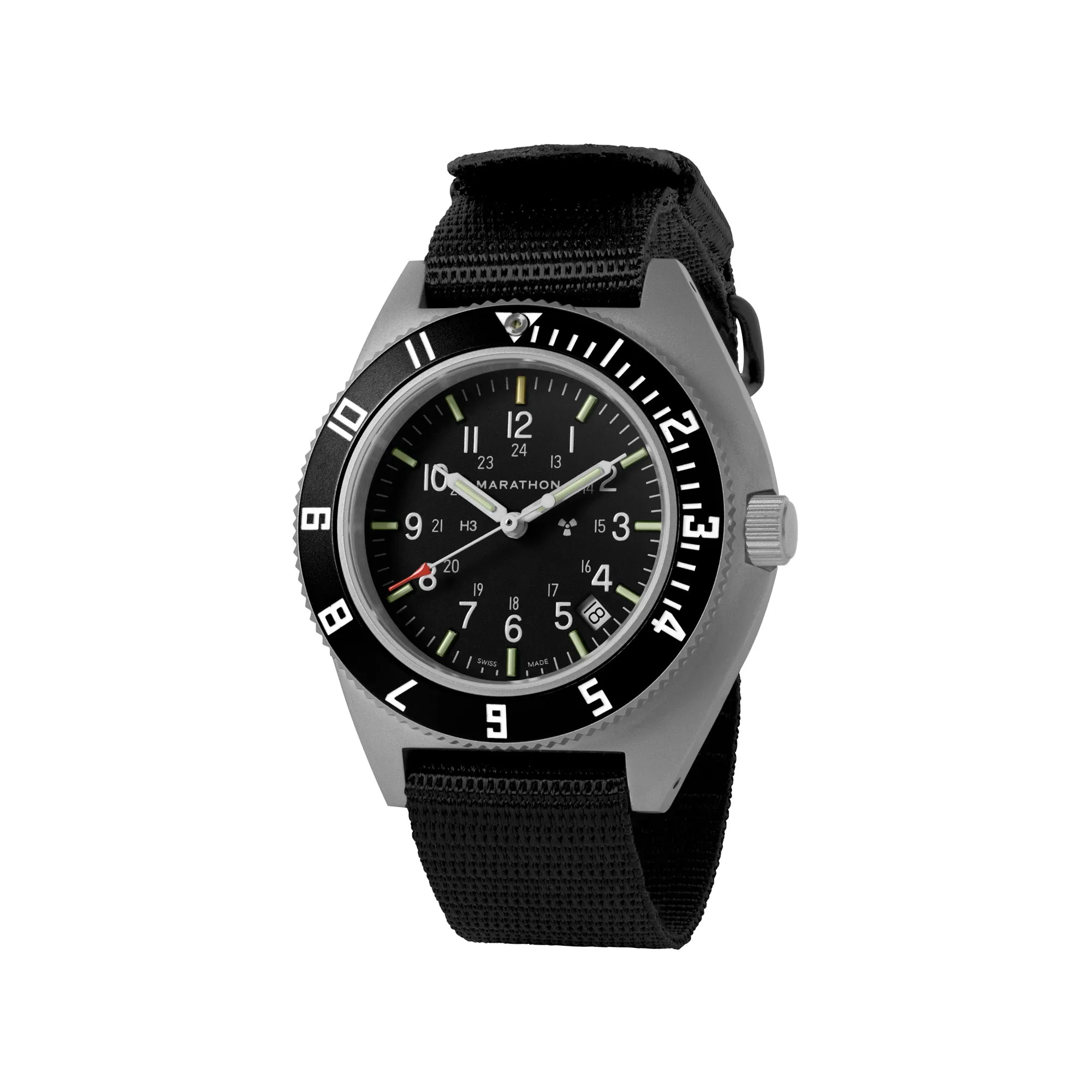 41mm Steel Navigator w/ Date (SSNAV-D) on Ballistic Nylon