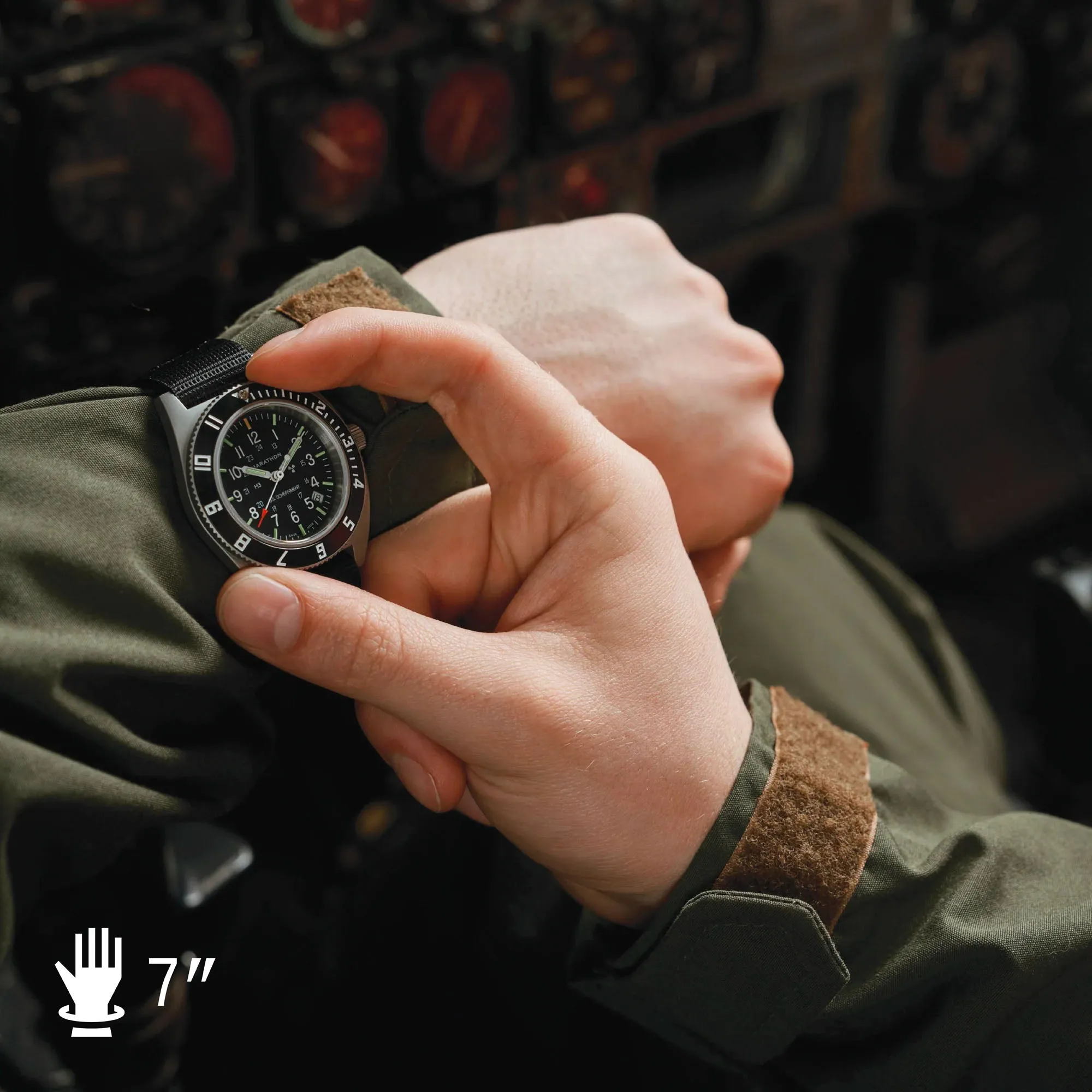 41mm Steel Navigator w/ Date (SSNAV-D) on Ballistic Nylon