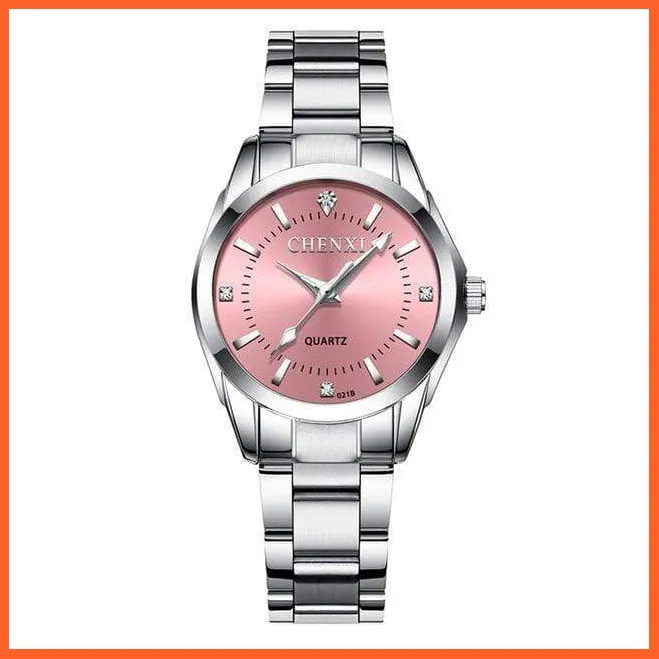 6 Fashion Colors Luxury Women'S Casual Watches | Luxury Waterproof Watch Women Rhinestone Wristwatches