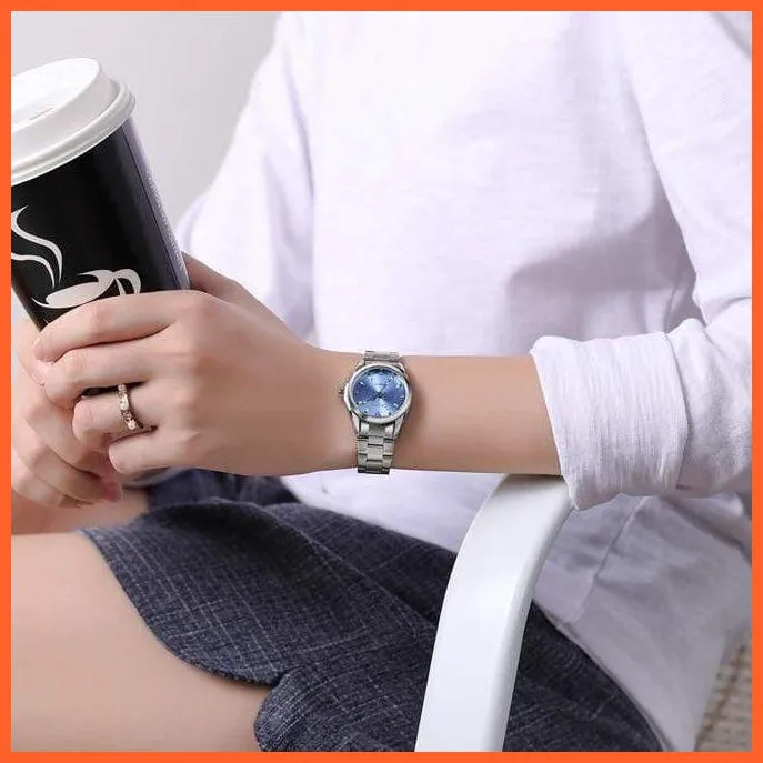6 Fashion Colors Luxury Women'S Casual Watches | Luxury Waterproof Watch Women Rhinestone Wristwatches