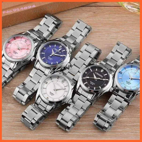 6 Fashion Colors Luxury Women'S Casual Watches | Luxury Waterproof Watch Women Rhinestone Wristwatches