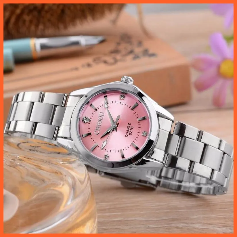 6 Fashion Colors Luxury Women'S Casual Watches | Luxury Waterproof Watch Women Rhinestone Wristwatches