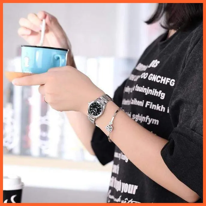 6 Fashion Colors Luxury Women'S Casual Watches | Luxury Waterproof Watch Women Rhinestone Wristwatches