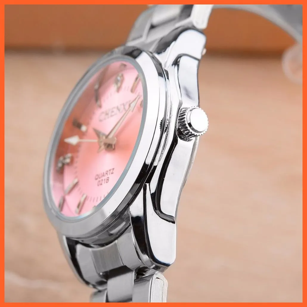 6 Fashion Colors Luxury Women'S Casual Watches | Luxury Waterproof Watch Women Rhinestone Wristwatches