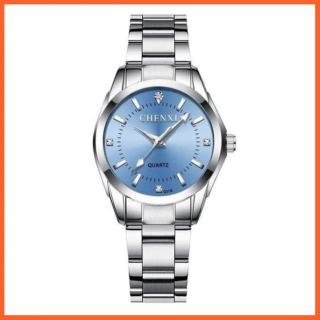 6 Fashion Colors Luxury Women'S Casual Watches | Luxury Waterproof Watch Women Rhinestone Wristwatches