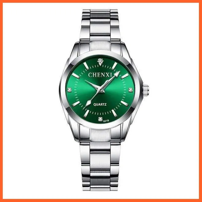 6 Fashion Colors Luxury Women'S Casual Watches | Luxury Waterproof Watch Women Rhinestone Wristwatches
