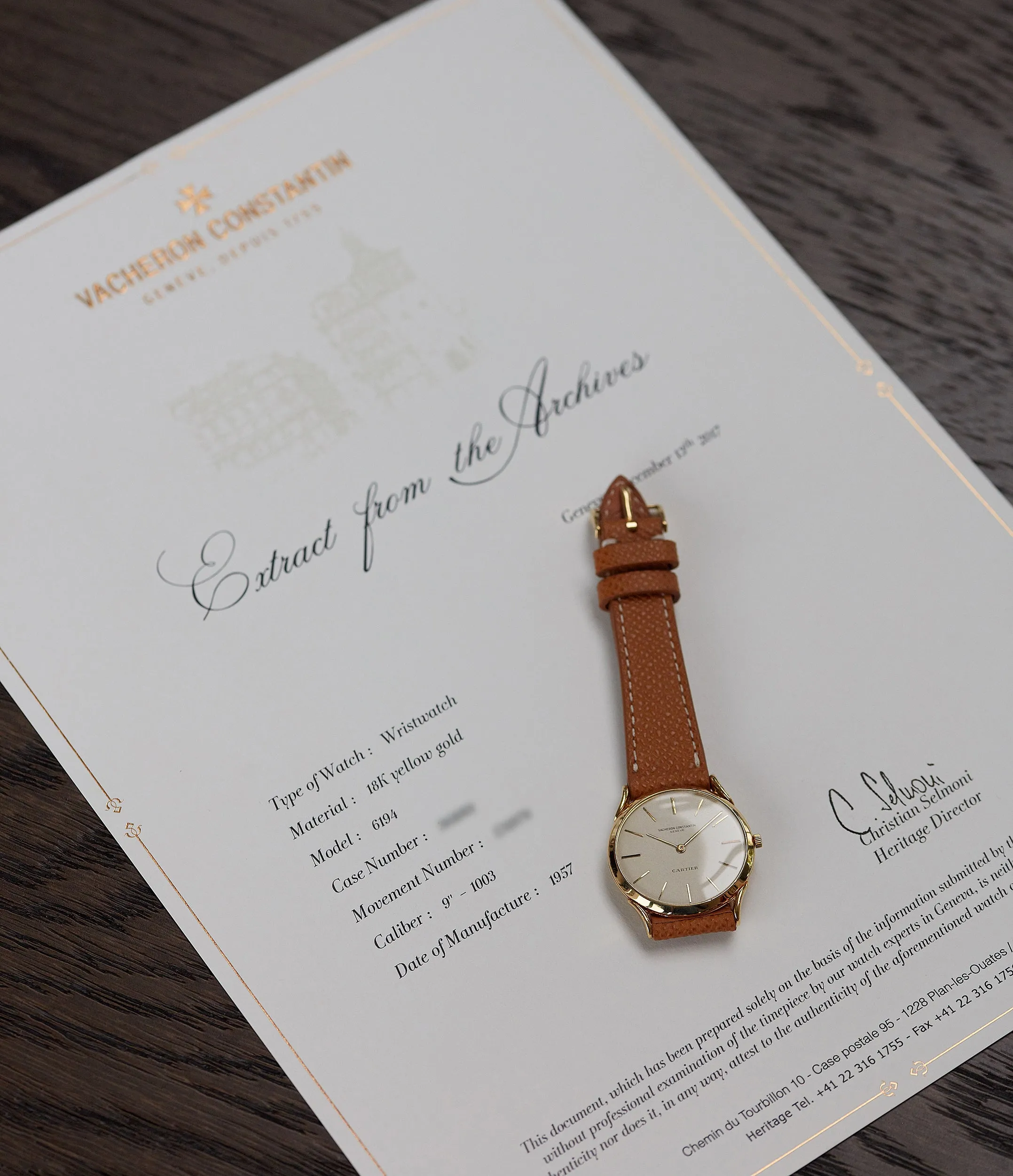 6194 | Signed by Cartier | Yellow Gold