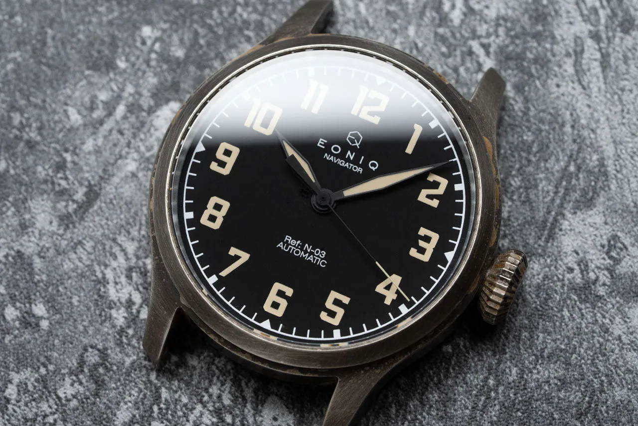 [Advanced level] - 44mm Plated 925 Silver Big Pilot Watch | Vintage Pilot watch with Patina | Aging experience (Miyota 82S0)